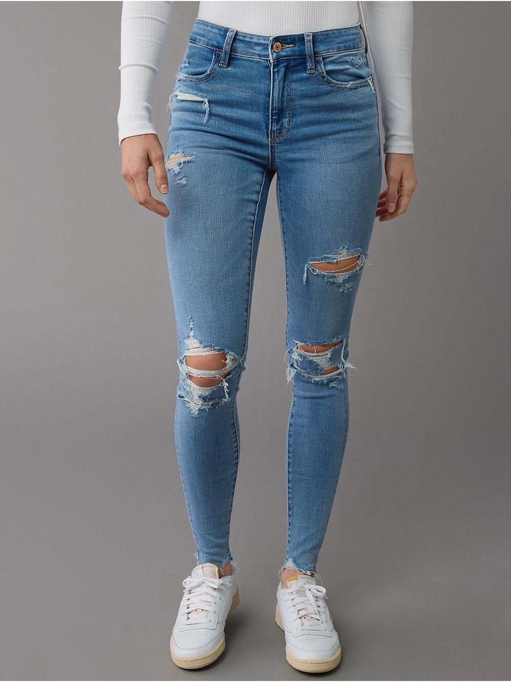 AE High Waisted Ripped Jegging
